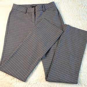 Express Pants size 0R Editor Business Career Work Straight Leg Woven Pattern
